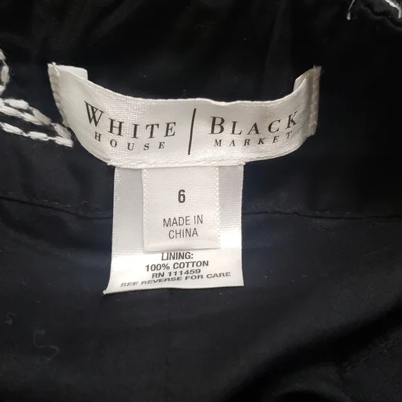 White House Black Market Strapless Cotton Embroidered Summer Dress Size 6 - Picture 3 of 14